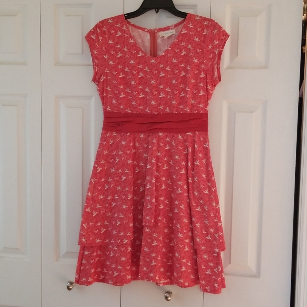 Red origami bird dress mata traders red dress